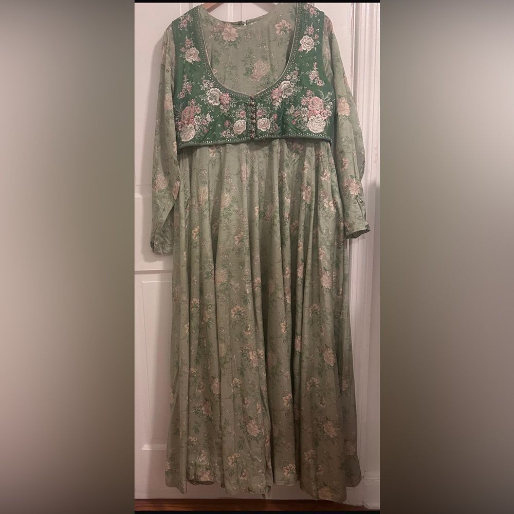 ETHNIC PAKISTANI Women’s Long Floral Maxi Dress - Picture 4 of 16